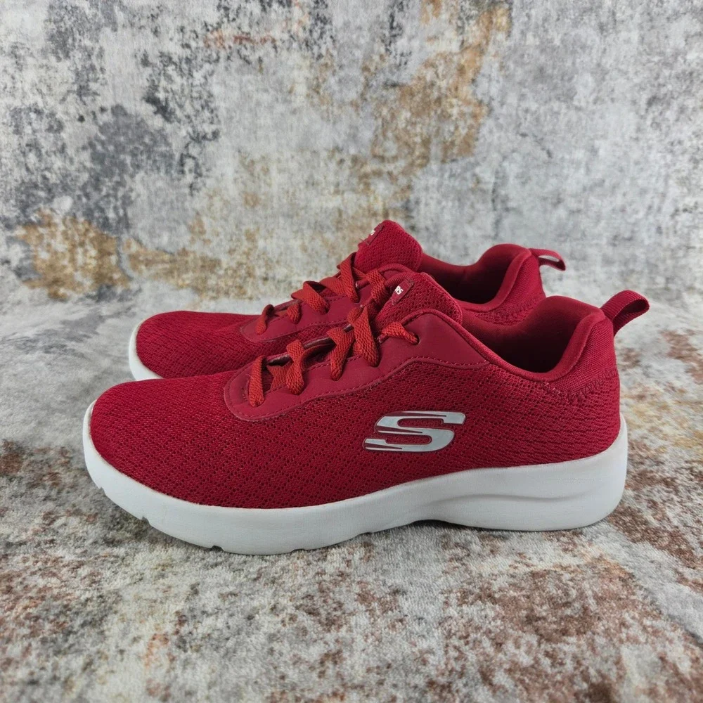 Skechers Dynamight 2.0 Running Shoes Womens 6.5 Red Mesh Trainers 12964